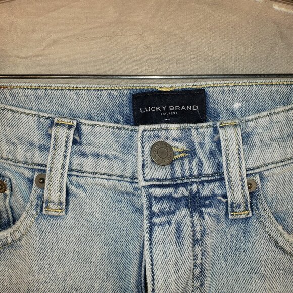 Women's Lucky Brand Faded Straight Leg Jeans w/Rips - 8/29R - Picture 1 of 5